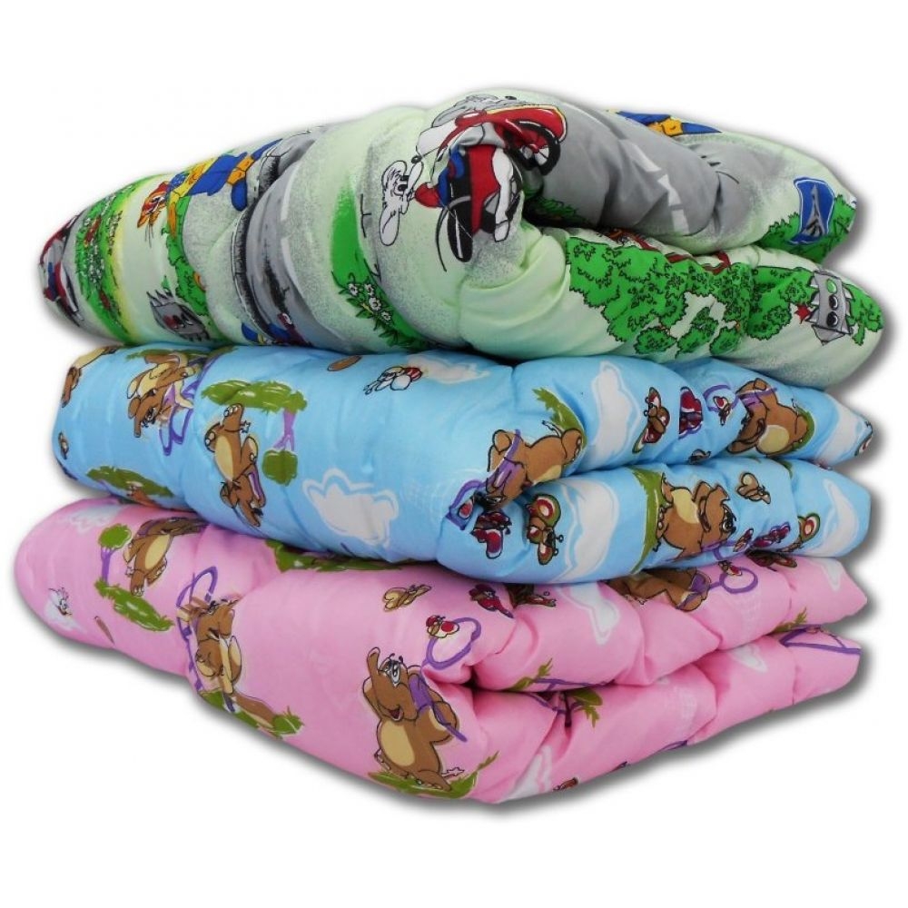 Одеяло полиэфирное (синтепон) детское облегченное 110х140 в полиэстере