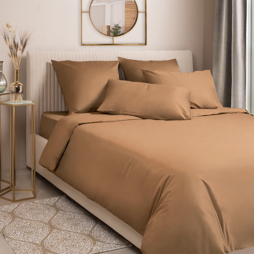 Постельное белье сатин-премиум Моноспейс мокко