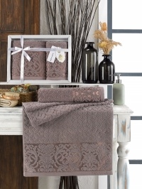 Турецкий комплект полотенец махровых жаккард PHILIPPUS DENISE 2шт арт.11260